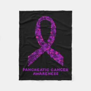 Pancreaskankerbewustzijn Ik Draag Paarse lint Fleece Deken