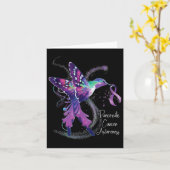 Pancreaskankerbewustzijn kolibrie Paarse Kaart (Gele Bloem)