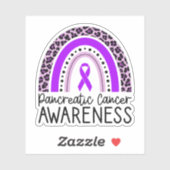 Pancreaskankerbewustzijn Paarse lint Sticker (Vel)