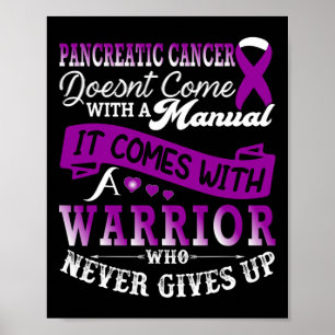 Pancreaskankerbewustzijn Warrior Ondersteuning Paa Poster