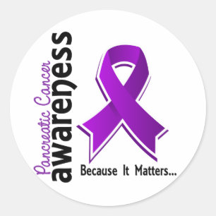 Pancreaskankervoorlichting 5 ronde sticker