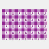 Pancreatic Cancer Awareness Plaid Wrapping Paper (Voorkant 2)