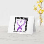 Pancreatische kankerbewustmaking geborsteld hartli kaart (Gele Bloem)