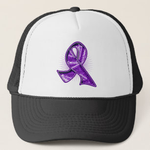 Pancreatische kankerslogan Watermark Ribbon Trucker Pet