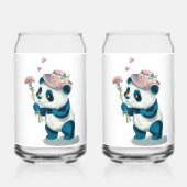 Panda à fleurs de verre soda (Verso)