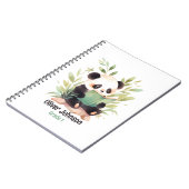 Panda à l'aquarelle lisant un nom de livre (Côté gauche)
