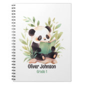 Panda à l'aquarelle lisant un nom de livre (Devant)