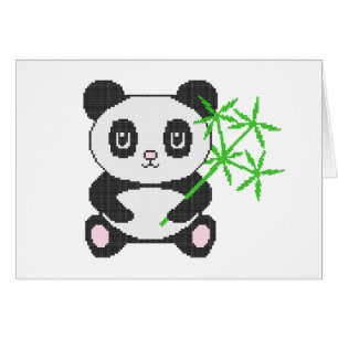Panda à points croisés drôle