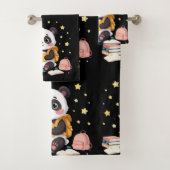 Panda adorable lisant, étoiles, motif (En situation)