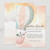 Panda Adventure Awaits Baby Shower Kaart (Voorkant / Achterkant)