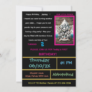 Panda Adventure: Verjaardagsfeest! Kaart