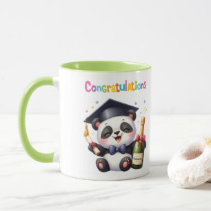 Panda Afstuderen Gefeliciteerd Mok