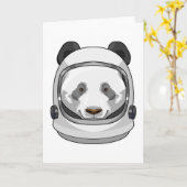 Panda als astronaut met helm kaart (Gele Bloem)