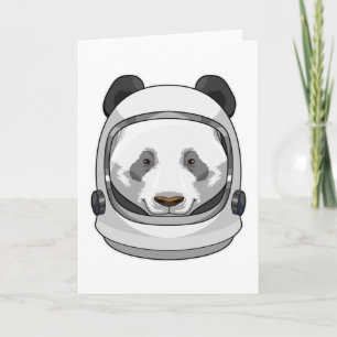 Panda als astronaut met helm kaart