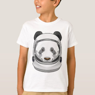 Panda als astronaut met helm t-shirt
