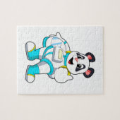 Panda als astronaut met kostuum legpuzzel (Horizontaal)