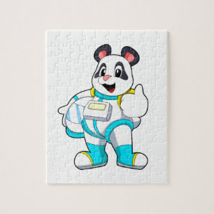 Panda als astronaut met kostuum legpuzzel
