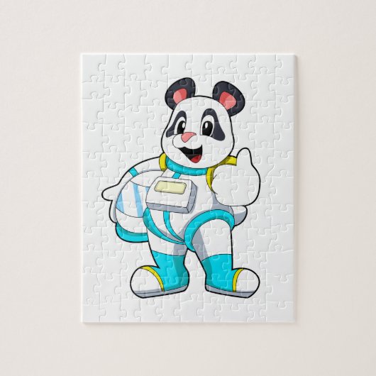 Panda als astronaut met kostuum legpuzzel (Verticaal)