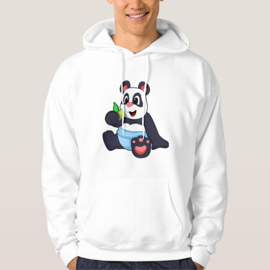 Panda als Baby met Bambus Hoodie (Voorkant)