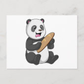 Panda als bakker met brood briefkaart (Voorkant)