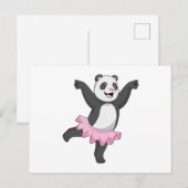 Panda als Ballerina bij het Ballet Briefkaart (Voorkant / Achterkant)