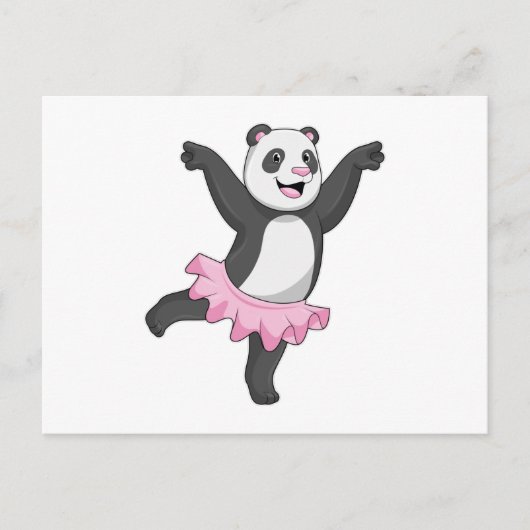 Panda als Ballerina bij het Ballet Briefkaart (Voorkant)