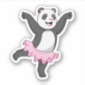 Panda als Ballerina in Ballet Sticker (Voorkant)
