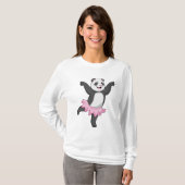 Panda als Ballerina in Ballet T-shirt (Voorkant volledig)