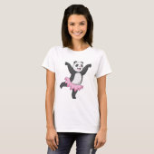 Panda als Ballerina in Ballet T-shirt (Voorkant volledig)