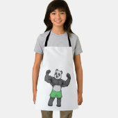 Panda als Bodybuilder in Bodybuilding Schort (Insitu)