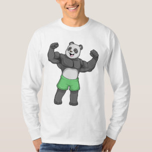 Panda als Bodybuilder in Bodybuilding T-shirt