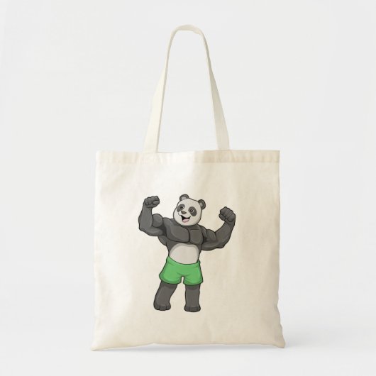 Panda als Bodybuilder in Bodybuilding Tote Bag (Voorkant)