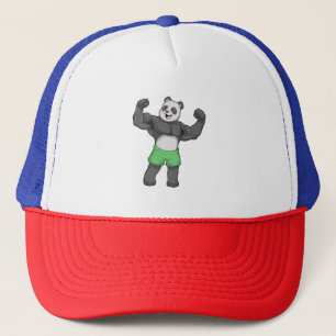 Panda als Bodybuilder in Bodybuilding Trucker Pet