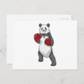 Panda als bokser met boks handschoenen briefkaart (Voorkant / Achterkant)