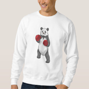Panda als bokser met boks handschoenen trui
