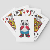 Panda als Boxer met Boxing-handschoenen Pokerkaarten (Achterkant)