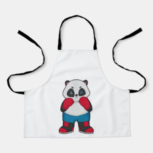 Panda als Boxer met Boxing-handschoenen Schort