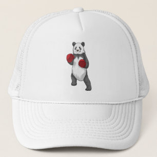 Panda als Boxer met Boxing-handschoenen Trucker Pet
