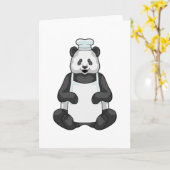 Panda als Chef met kookmuts Kaart (Gele Bloem)