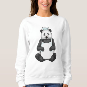 Panda als Chef met pet koken Trui