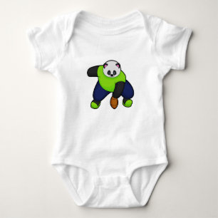 Panda als Football speler met Football Romper