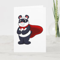 Panda als held met masker en cape