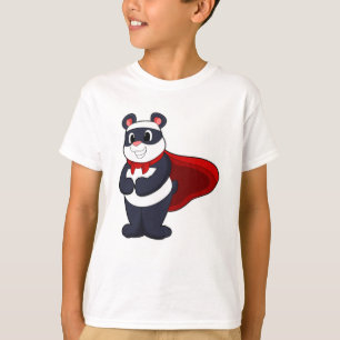 Panda als Hero met Masker & Cape T-shirt