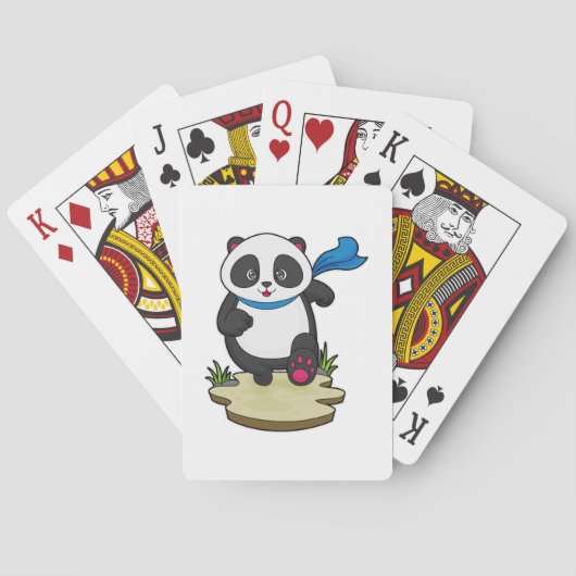 Panda als Runner met Scarf Pokerkaarten (Achterkant)