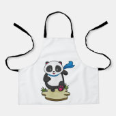 Panda als Runner met Scarf Schort (Voorkant)