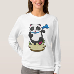 Panda als Runner met Scarf T-shirt