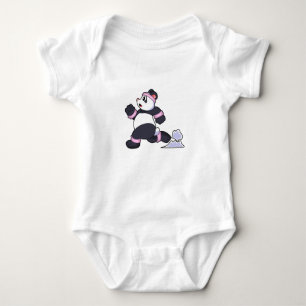 Panda als Runner op Running Romper