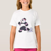 Panda als Runner op Running T-shirt (Voorkant)