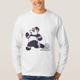 Panda als Runner op Running T-shirt