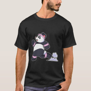 Panda als Runner op Running T-shirt